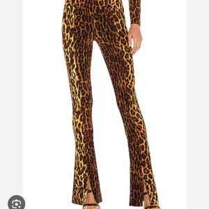 Norma Kamali Creamy Cat Leopard Cheetah spat high rise leggings